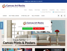 Tablet Screenshot of canvasartrocks.com